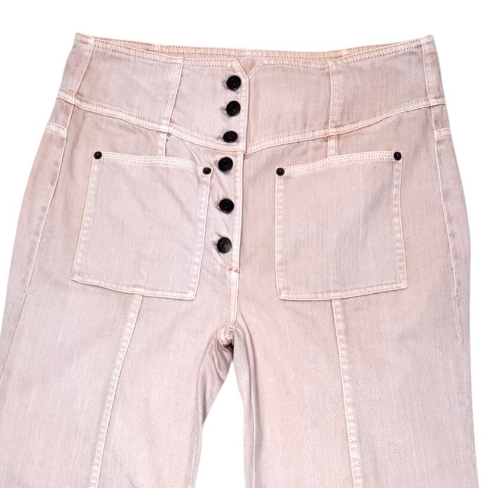 Ulla Johnson Marlowe Denim Pants High Waist Wide Leg Jeans Sweetbriar Rose 10 - Picture 4 of 9